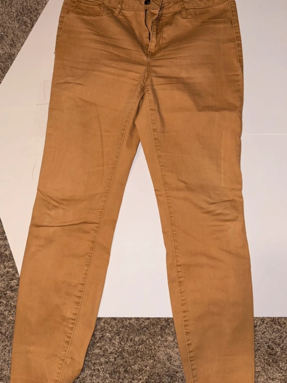 Rewash Straight Leg Jeans in Caramel Tan